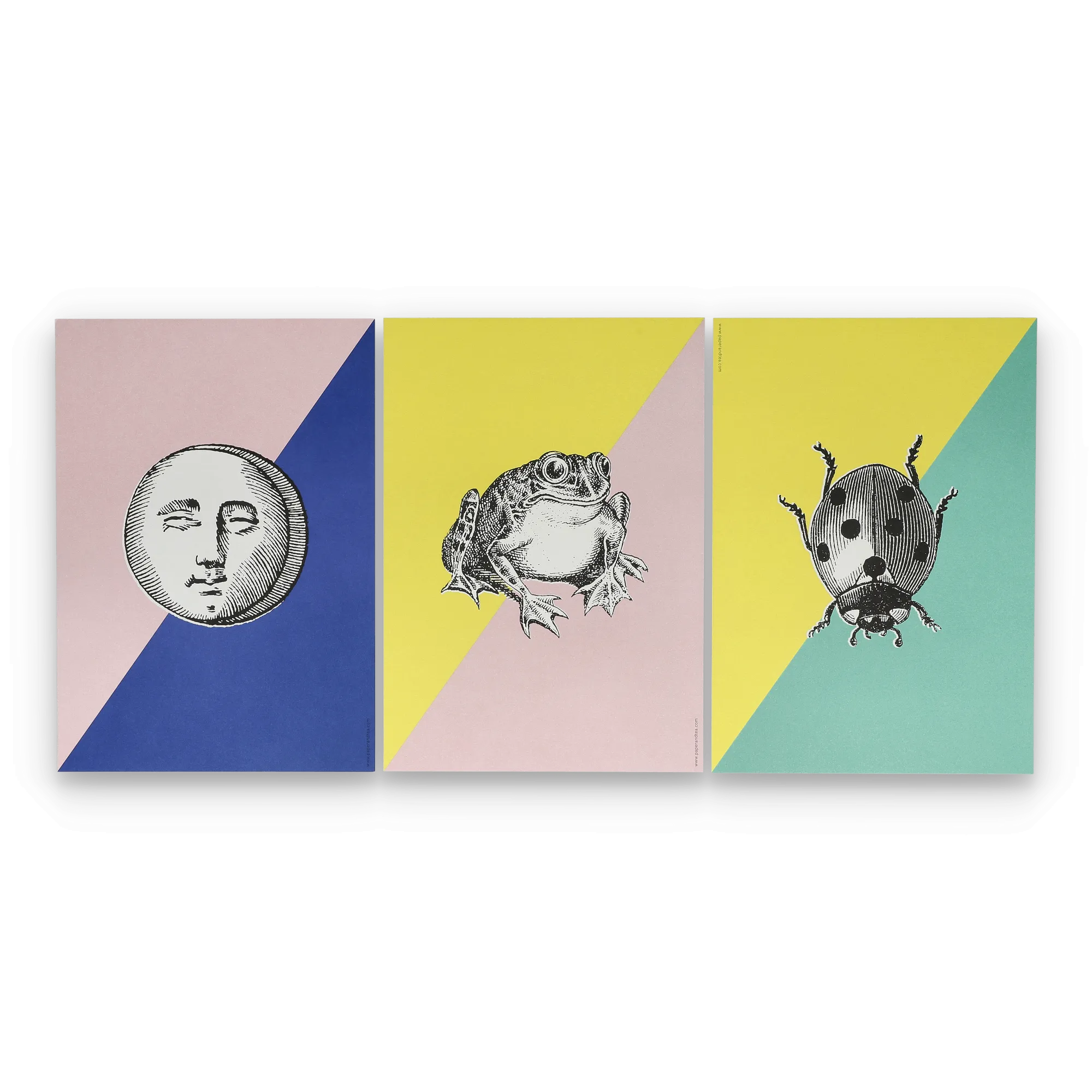 Kunstdrucke Art Print A5 Masterblend Colorblocking 3er Set