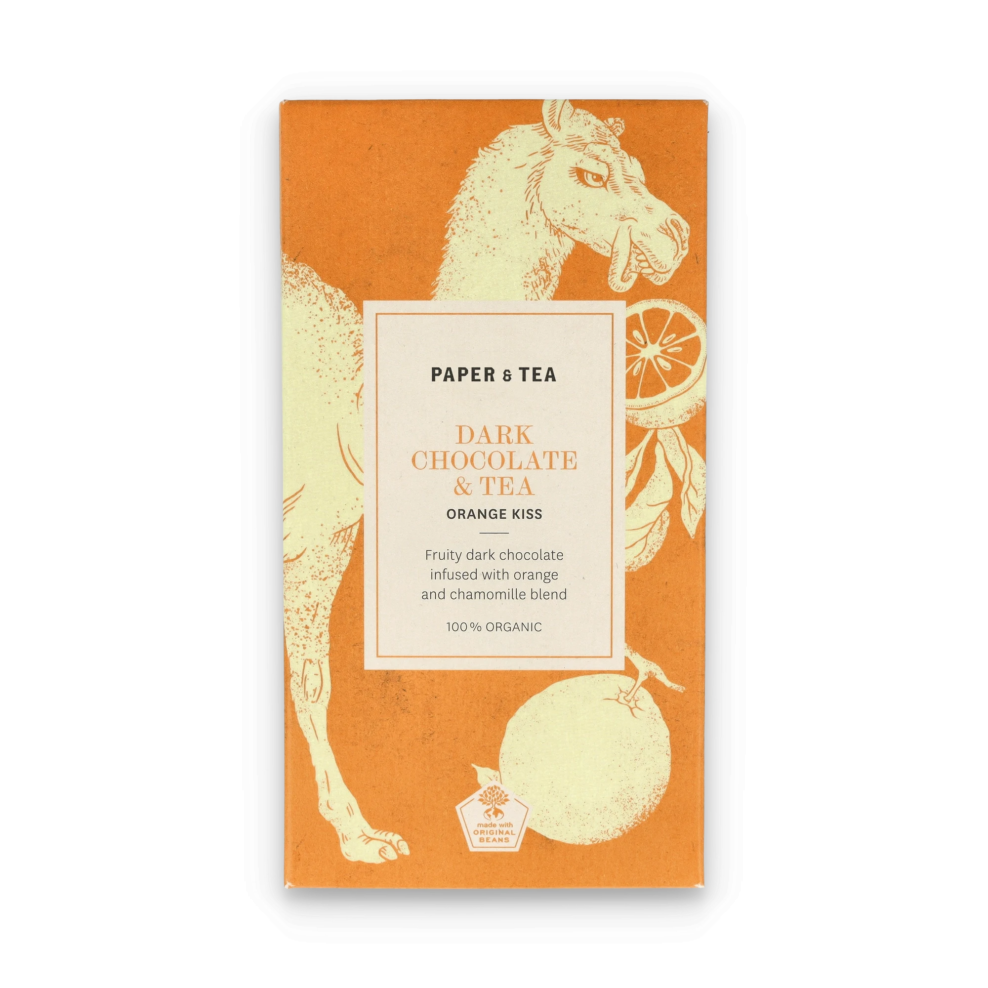 Vegane Schokolade Dark Chocolate & Tea – Orange Kiss