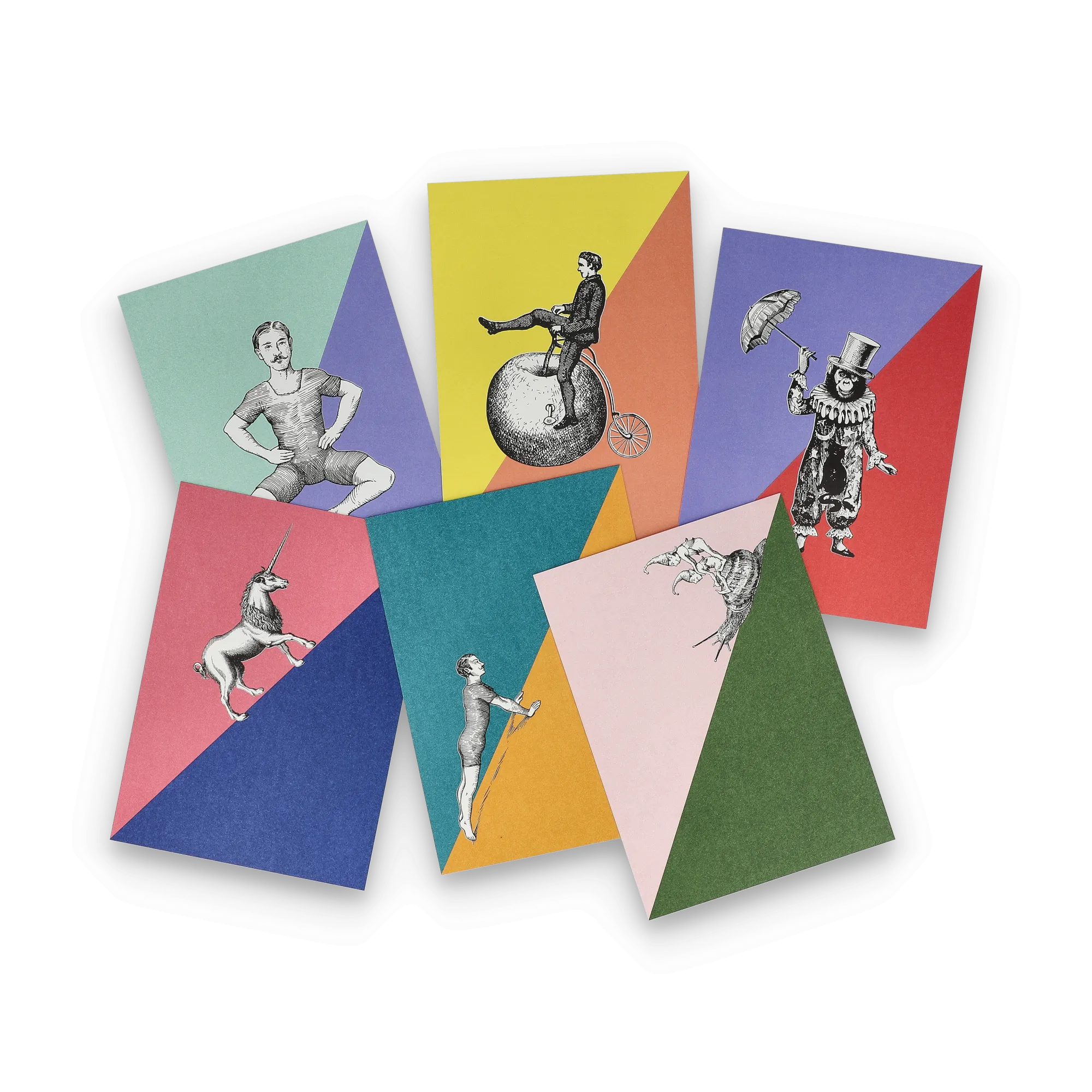 Gruß- & Geburtstagskarte Greeting Cards Masterblend Colorblocking 6er Set